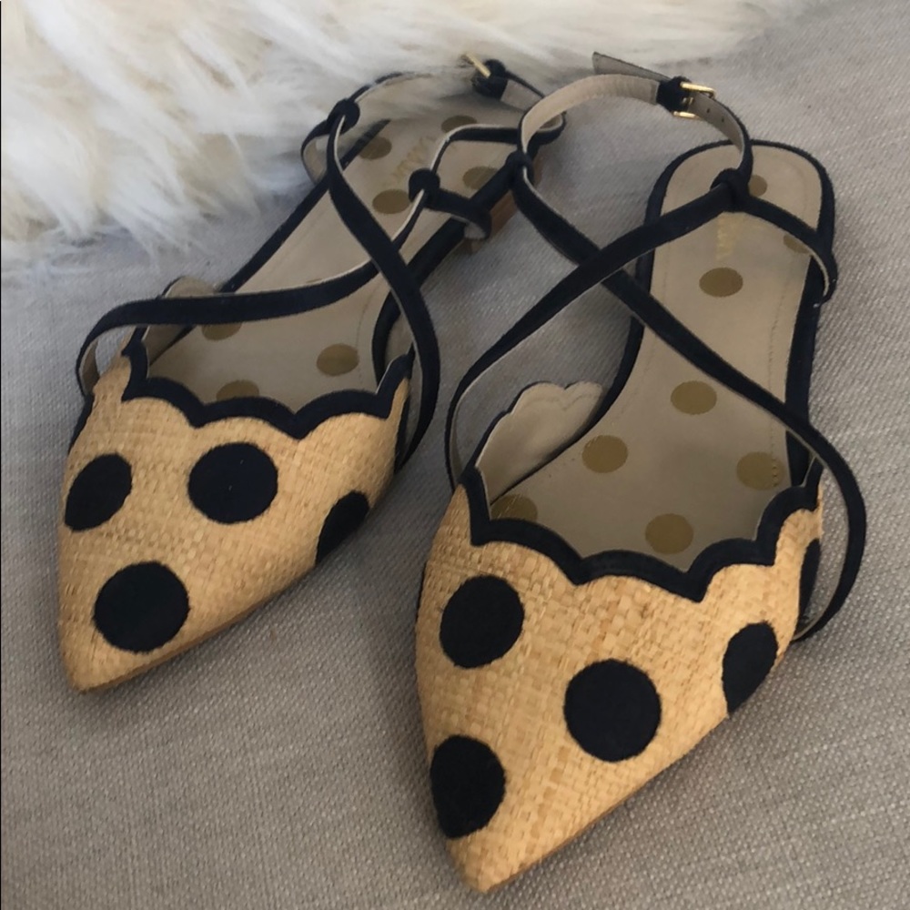 Boden blue polka dot sandal